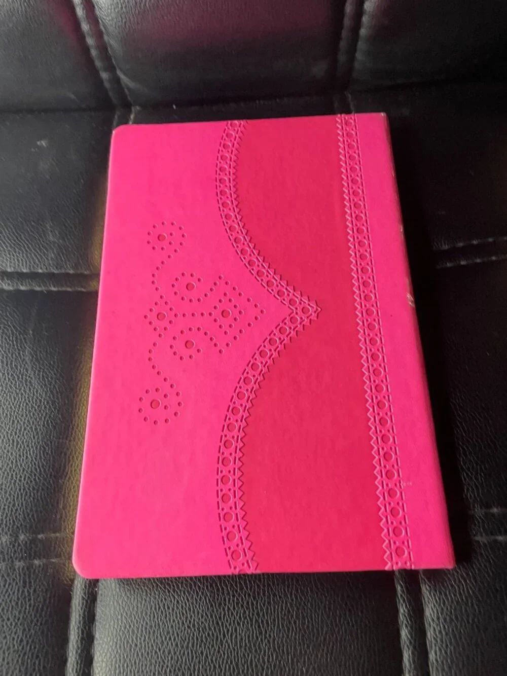 neon pink Ted Baker notebook